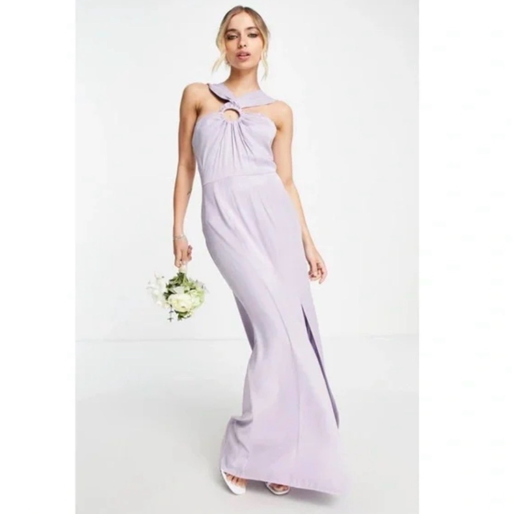 Topshop One Shoulder Lavender Dress
